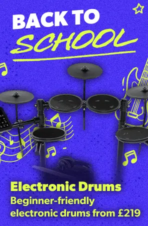 Beginner electronic drum kits from £219 - Andertons Music Co. Back To School 2026