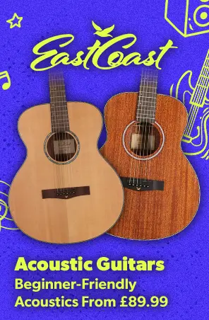 EastCoast beginner-friendly acoustics from £89.99 - Andertons Music Co. Back To School 2026