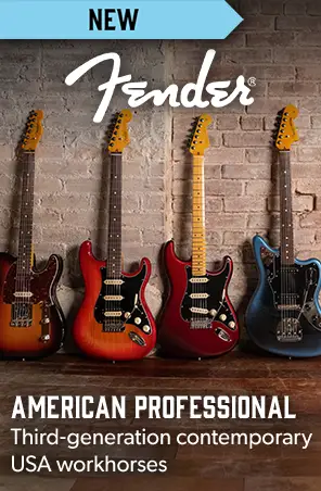 Fender American Professional - Fender's new contemporary USA workhorse range, available at Andertons Music Co.