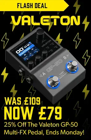 FLASH DEAL - 25% off the Valeton GP-50 modelling & multi-FX pedal until Monday - Andertons Music Co.