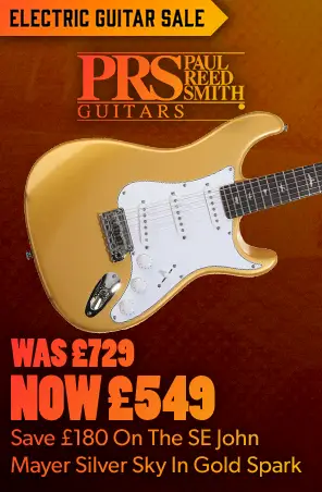 Electric Guitar Sale 2026 - Save £180 on the PRS SE Silver Sky in Gold Spark - Andertons Music Co.