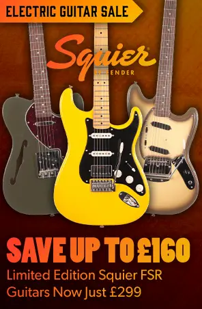 Electric Guitar Sale 2026 - up to £160 off Squier FSR Classic Vibe - Andertons Music Co.