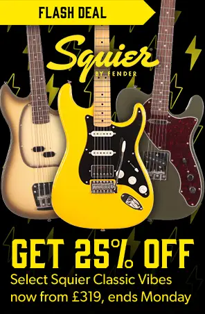 FLASH DEAL: up to 25% off select Squier Classic Vibe guitars & basses, from £319 at Andertons Music Co.