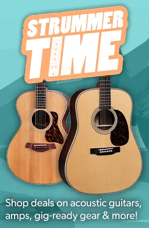 Strummertime 2026 - shop acoustic deals, portable PA systems, percussion & more - Andertons Music Co.