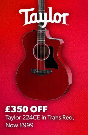 DealsFest 2026 - £350 off the Taylor 224CE in Trans Red, now £999 - Andertons Music Co.
