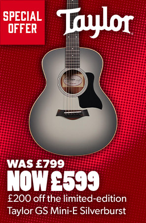 £200 off the limited-edition Taylor GS Mini-e in Silverburst - Andertons Music Co.
