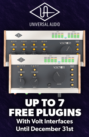 FREE Universal Audio plugins with select Volt interfaces through to October & December 2026 - Andertons Music Co.