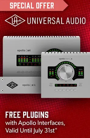 Free Plugins with Universal Audio Apollo Interfaces - Andertons Music Co.