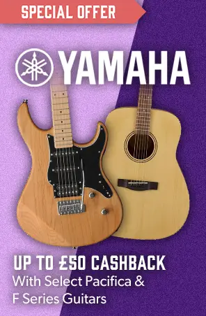 Up to £50 cashback with select Yamaha Pacifica & F Series guitars - Andertons Music Co.