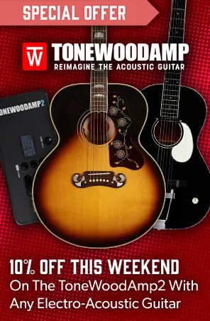 Get 10% off the ToneWoodAmp2 with any electro-acoustic guitar this bank holiday weekend at Andertons Music Co.